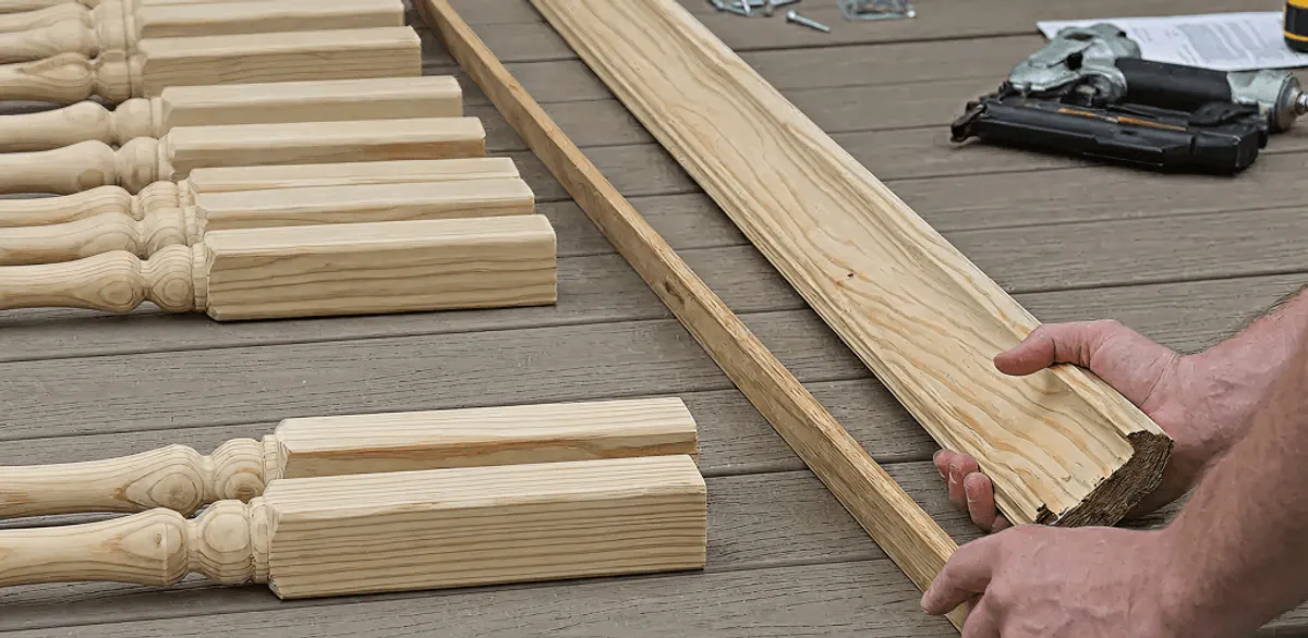Handrail installation materials and wood components for stair rail work in Duluth, MN